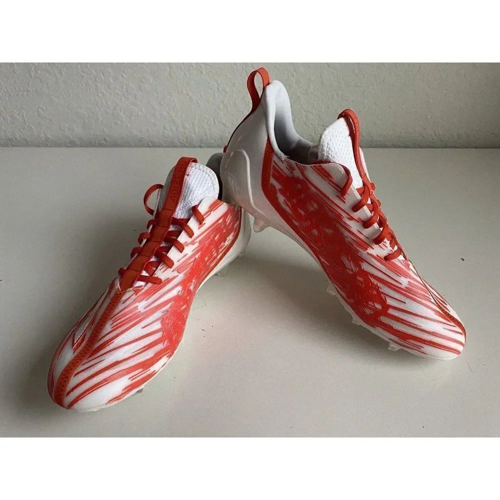 Adidas Adizero Football Cleats‎ Men’s Size 12 Orange White Shoes HP8748 NEW